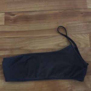 L Space ribbed, one shoulder bikini top